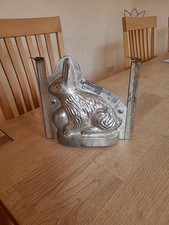 alte Backform Hase Osterhase Weißblech Vintage 60iger Jahre