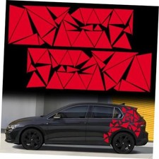 2pcs 53  17" Universals Car Decals Vinyl Auto DIY Car Body Side Red Triangle