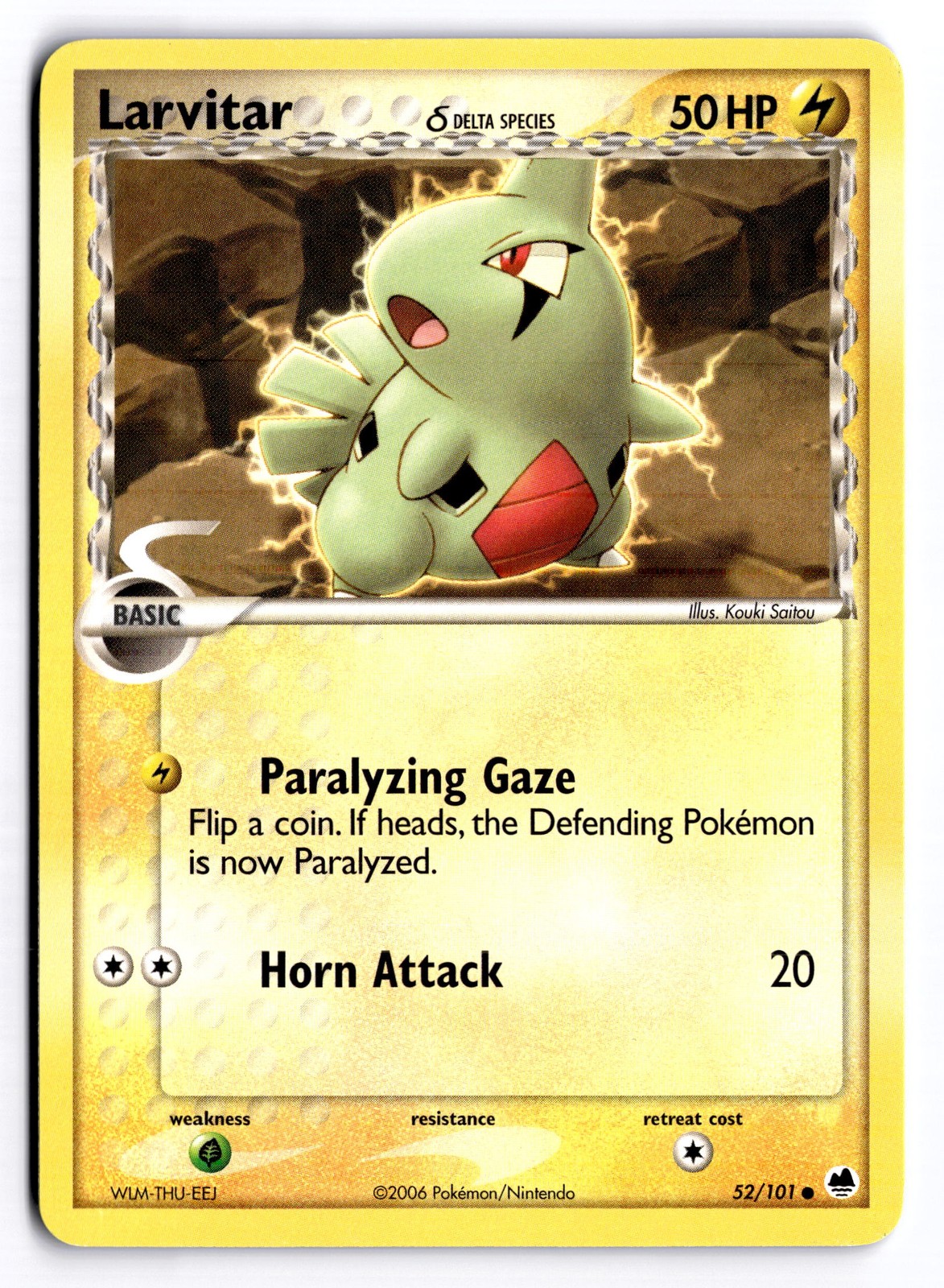 Larvitar (Delta Species) Common Dragon Frontiers 52/101 NM