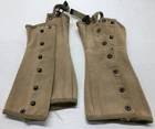Vintage Pair Military Spats Gaiters Boot Covers WWII Canvas-No Laces