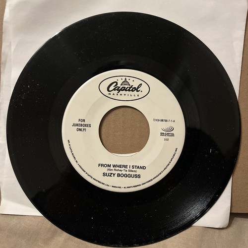 Suzy Bogguss 45 From Where I Stand / I Wish Hearts Would Break, Juke Box Edition - Picture 1 of 1