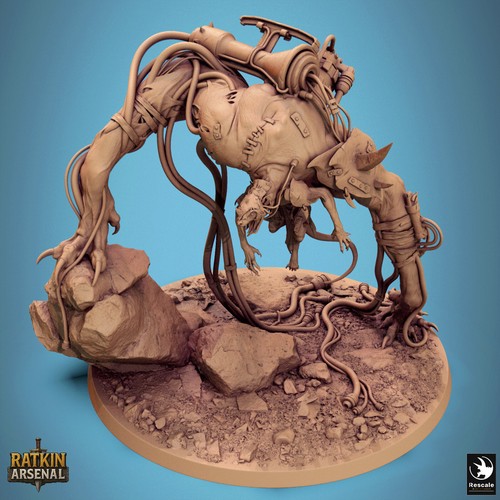 Resin miniature The Plagueborn wargaming dnd 75mm base RPG pathfinder - Picture 4 of 6
