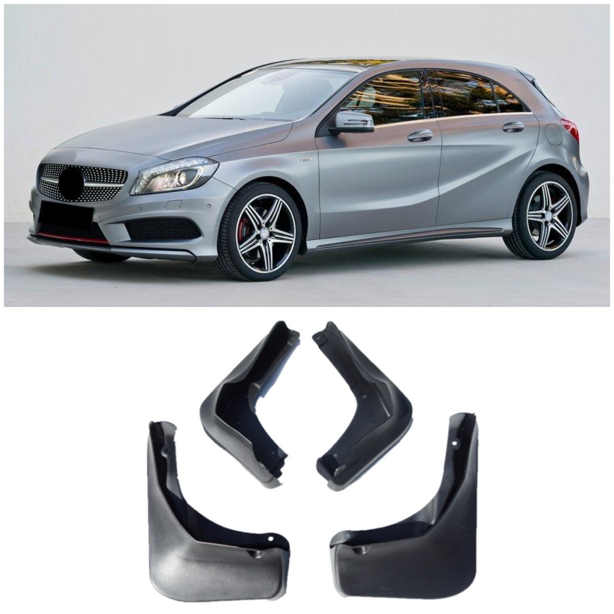 2012-2018 Mercedes A-Class W176 Mud Flaps Splash Guards Fender Mudguards-image