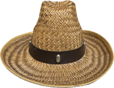 Cowboy Tan Unisex Summer Sunny Club Beach Holiday Hats with Black Stitching Sunny - Cattleman main image 2