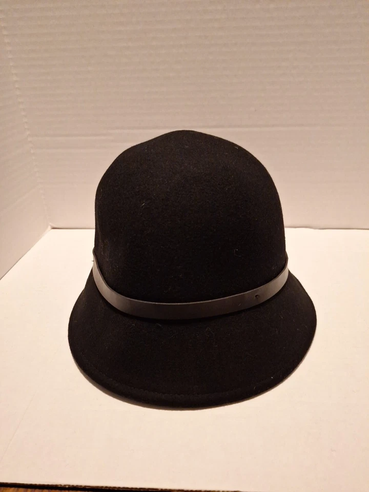 Liz Claiborne Mujer’s Sombrero Bowler Negro Cóctel Aleta Formal Elegante Foto 2 de 3
