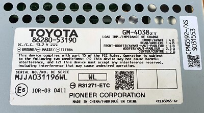 2012-2020 Lexus IS200 IS300 IS350 Factory OEM PIONEER Amplifier