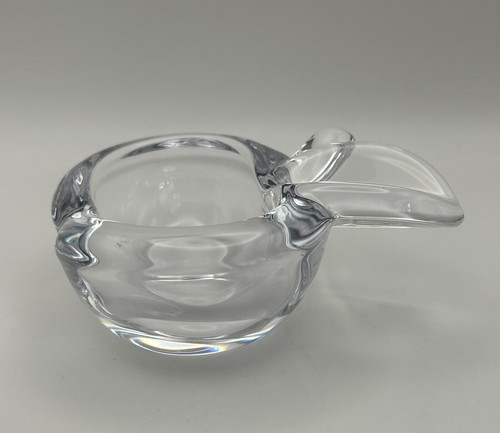 Art Vannes France fermacarte piatto portamonete mela cristallo 2,25”H x 3,5”W - Foto 3 di 10