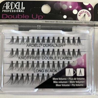 Ardell ''Double Up'' Knot Free Double Flares Eyelashes - Long Black 1 Pack