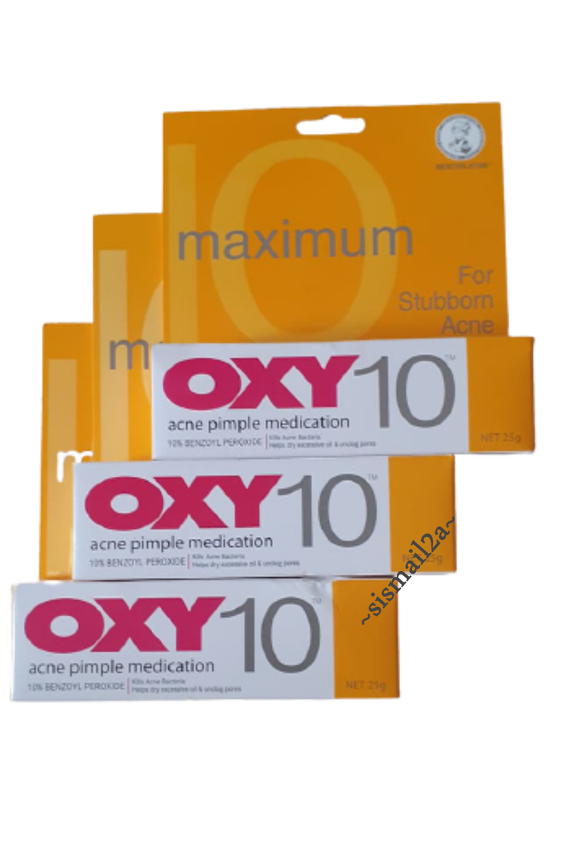 Traitement Anti-acné OXY 10 Maximum - 10% Peroxyde De Benzoyle, 25g, Pour Peaux à Imperfections, Points Noirs Et Excès De Sébum
