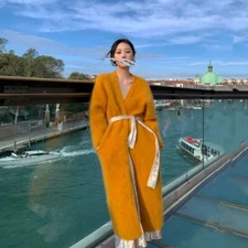 Angora Blended Chunky Cardigan – Super Soft Fluffy Fuzzy Sweater Dress