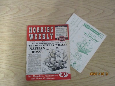 June 9th 1954 Hobbies Weekly Nathan Ross Whaler Toy Trolley Bath Paddle Boat Ebay