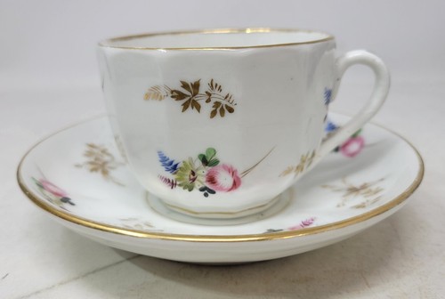 Unmarked Hand Painted British Cup & Saucer #4