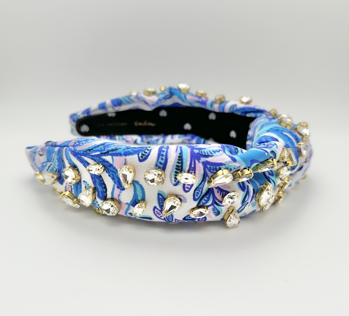 New Lele Sadoughi x Lilly Pulitzer Crystal Embellished Bird is the Word Headband NEW LELE SADOUGHI LILLY PULITZER CRYSTAL KNOTTED HEADBAND  main image 4