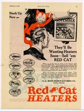 1925 Red Cat Heaters Ad: G.A. Roth Mfg. Co. Hastings, Nebraska