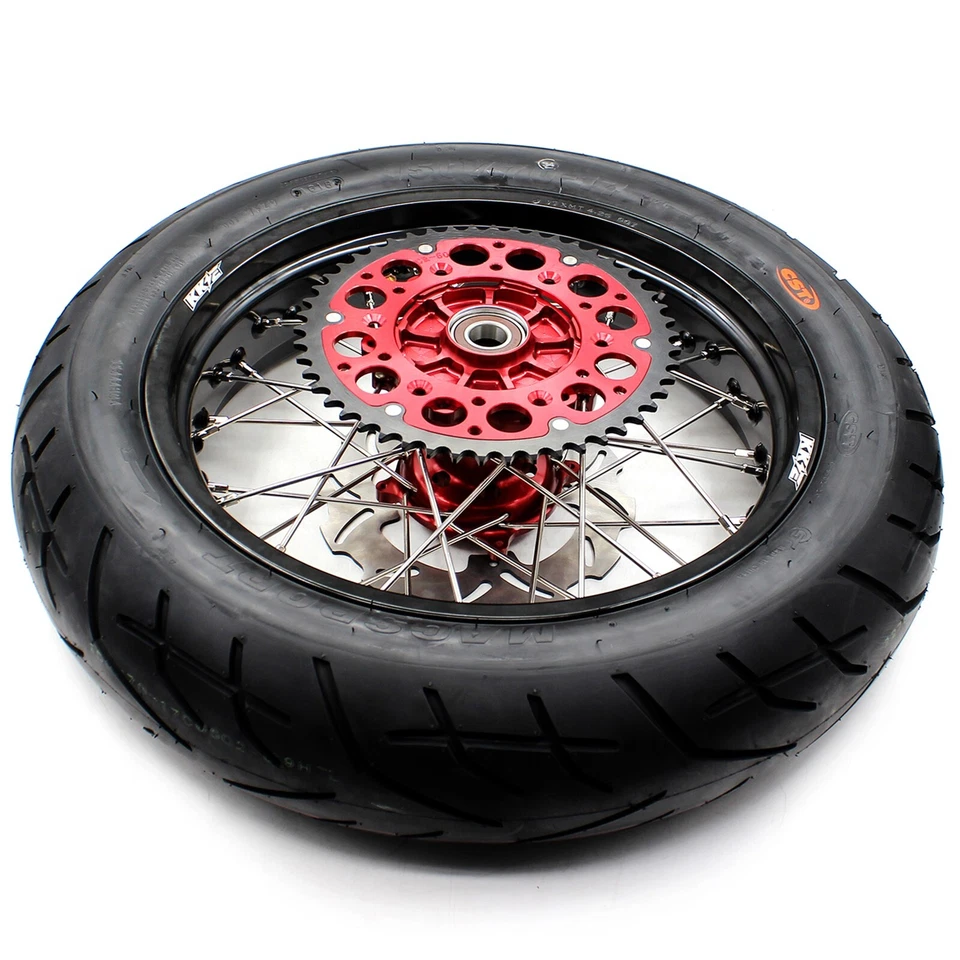 KKE 17 Cush Drive Supermoto 车轮轮胎适合本田 XR400R 96-2004 XR600R 91-2000 — 第 2/4 张图片