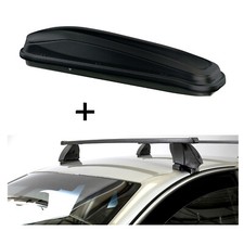 Dachbox JUEASY300L+Dachträger K1M für für Honda Jazz III 5Türer 13-15