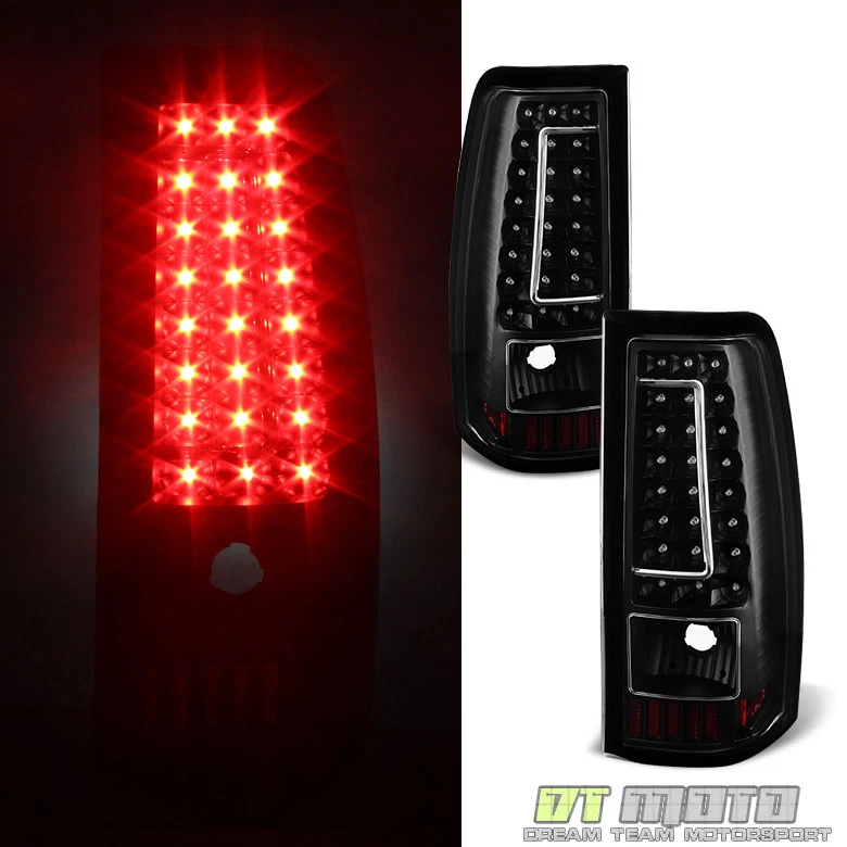Juego de luces traseras LED negras para Chevy Silverado 1500 2500HD 3500 2003-2006 Foto 3 de 4