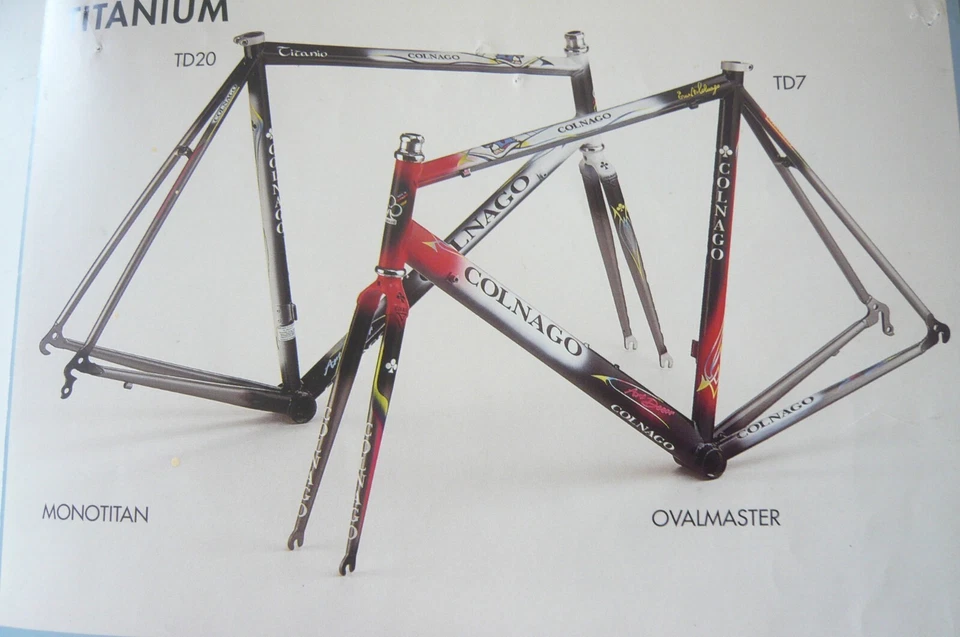 Colnago 1999 Ovalmaster Precisa 700C straight blades TD7 art decor front forks - Image 4 of 4
