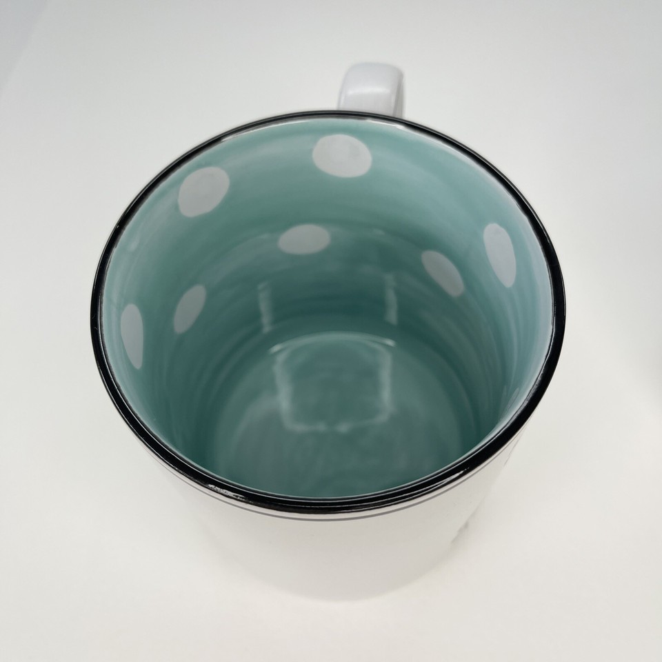 2 Boston Terrier Coffee Mug Spectrum Designz White w Black Dog Polka