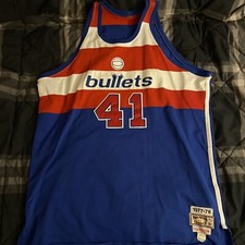 Washington Bullets Wes Unseld Mitchell & Ness Jersey. Made In USA. Size 54