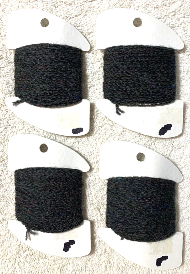 Rainbow Gallery Twedie 18 Wool Needlepoint Thread 4 Cards Dark Green Tweed - Image 2 of 4