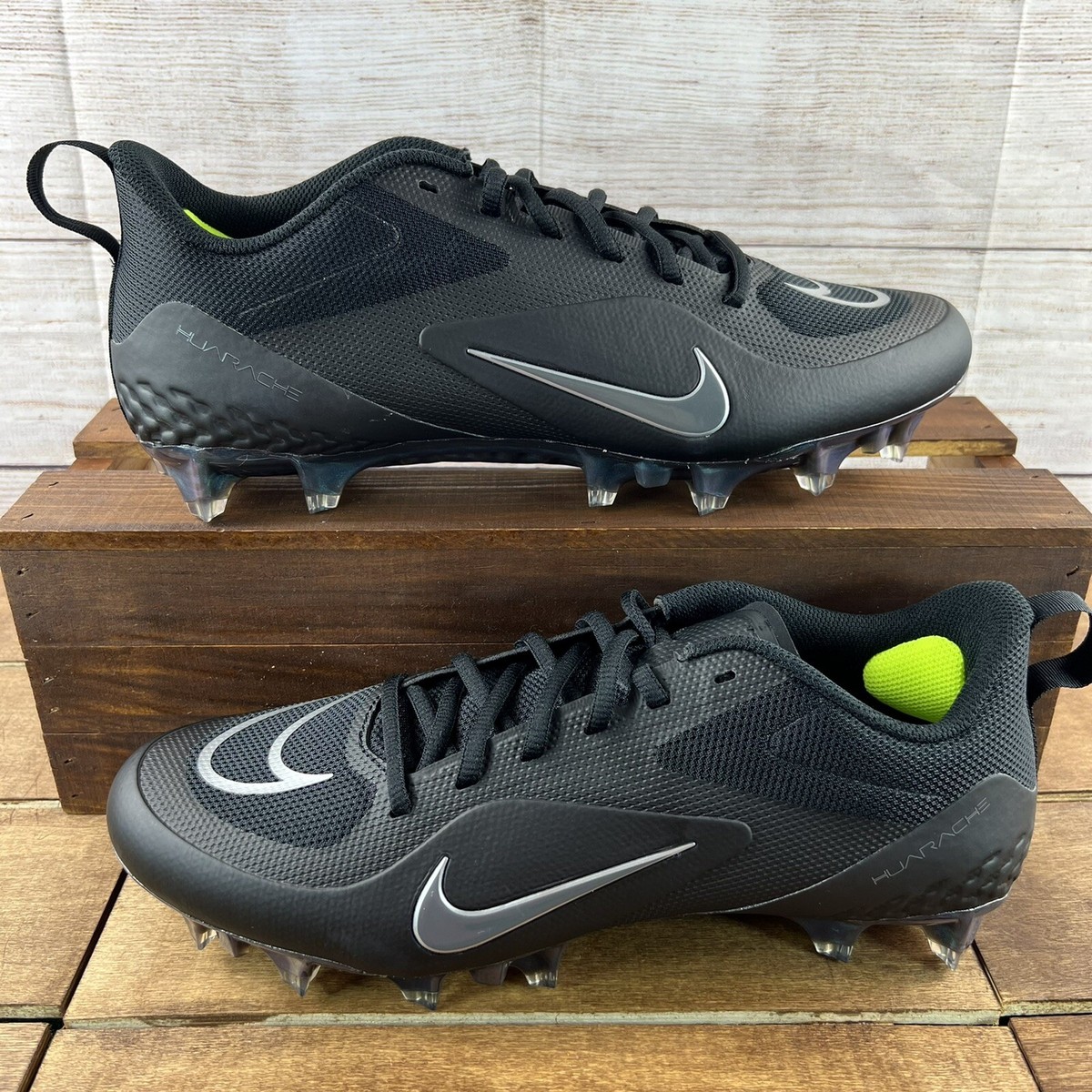 Nike Alpha Huarache 8 Pro Black Silver Lacrosse Cleats  display picture 2