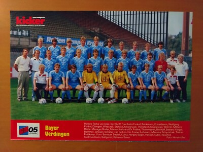 Bayer 05 Uerdingen, Mannschaftsfoto 86/87, 1. BL,Kicker,DIN A4,ungeklebt 