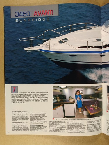1987 Bayliner Motoryacht Avanti Tri-Cabin Trophy Contessa Brochure - Picture 5 of 11