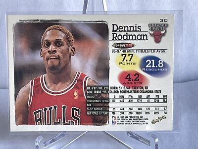 DENNIS RODMAN 1997-98 Skybox NBA Hoops #30 Chicago Bulls | eBay