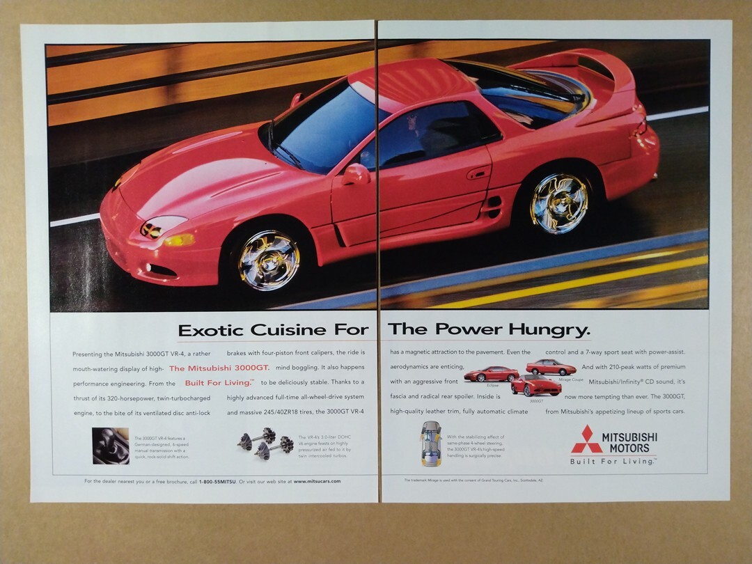 1998 Mitsubishi 3000GT VR-4 vintage print Ad | eBay