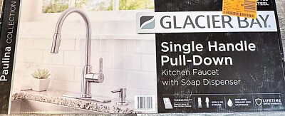 Glacier Bay Paulina Single-Handle Pull-Down Stainless S. Kitchen Faucet *perfect