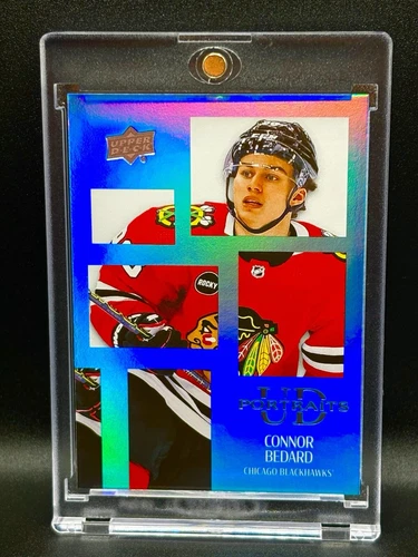 Connor Bedard RARE BLUE REFRACTOR  INVESTMENT CARD BLACKHAWKS ROTY MINT