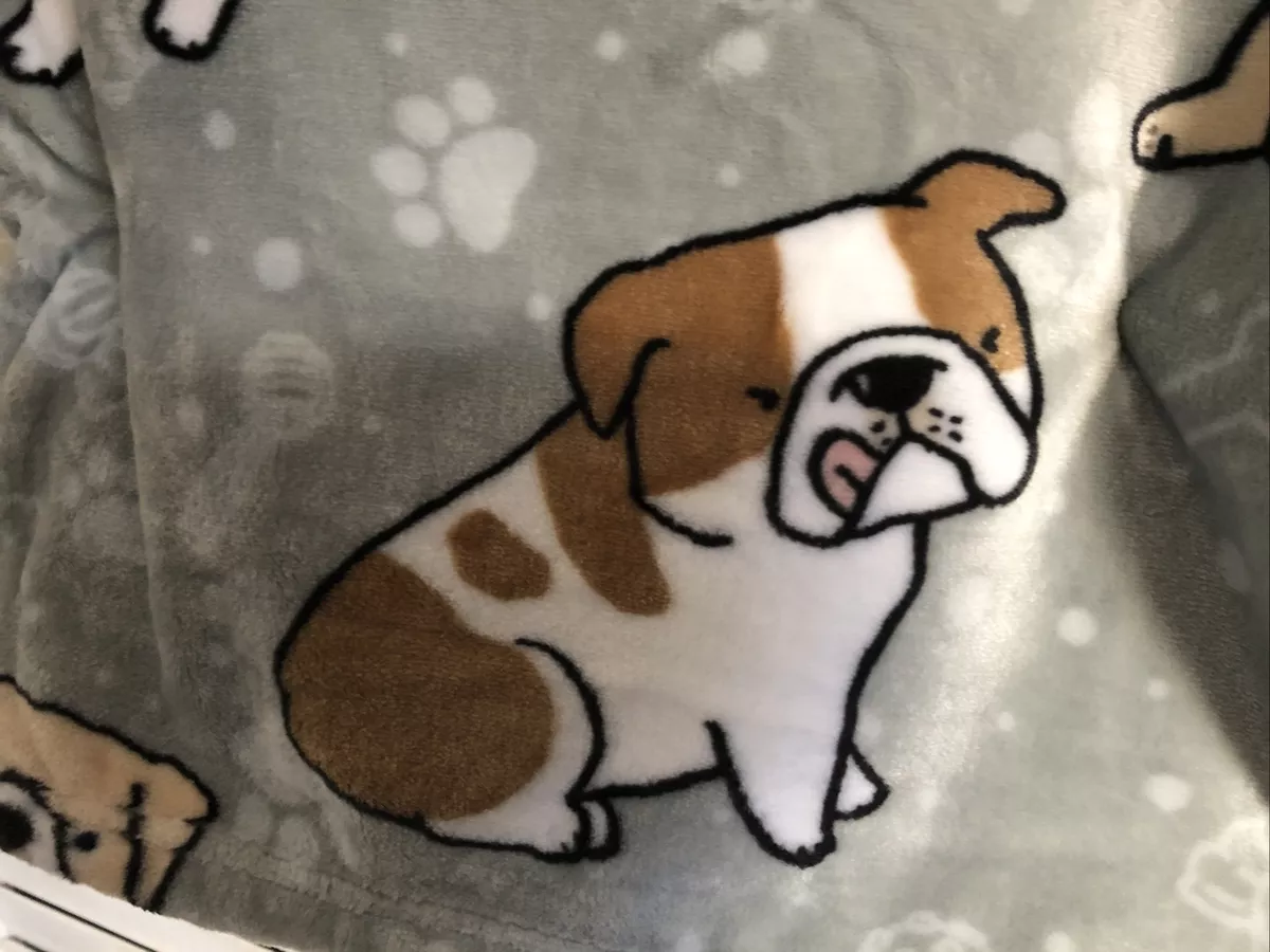 Bulldog hotsell fleece blanket