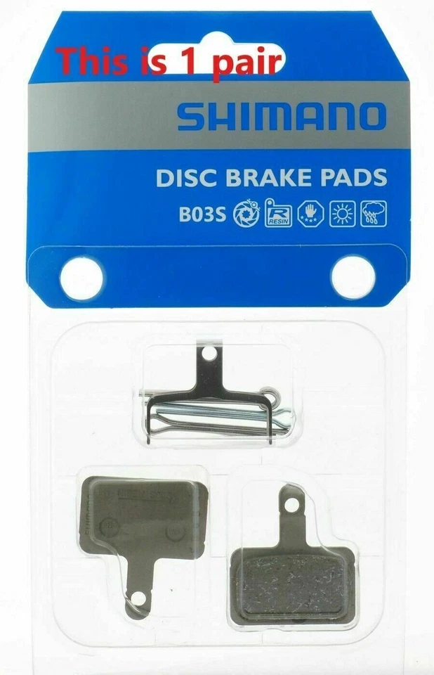 Pastillas de freno Shimano B03S Deore LX ALIVIO ACERA con 3 pines BR-M575/M525/M48x/M475 Foto 3 de 3