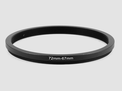 1(one) Black Metal 72mm to 67mm 72-67mm Step-Down Filter Ring-Adapter 72-67 mm - Picture 2 of 7