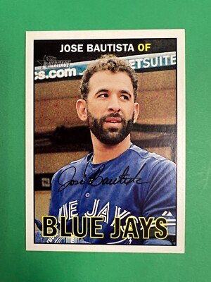 2016 TOPPS HERITAGE BASEBALL JOSE BAUTISTA BLUE JAYS COLOR SWAP PARALLEL