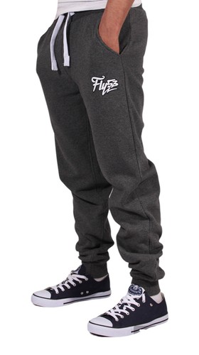 Fly 33 Herren Urban Cotton Designer bedruckte Joggerhose, schwarz, grau - Bild 6 von 13