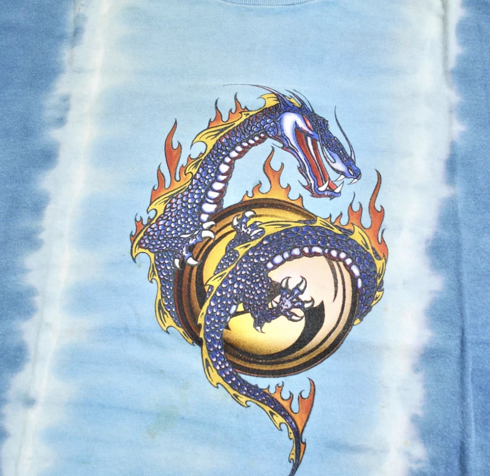 Винтажная рубашка-дракон без границ размер X-Large - Изображение 2 из 4