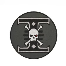 Skull Logo Patch Embroidered Iron-On Applique Chapter Badge Gaming Table-Top