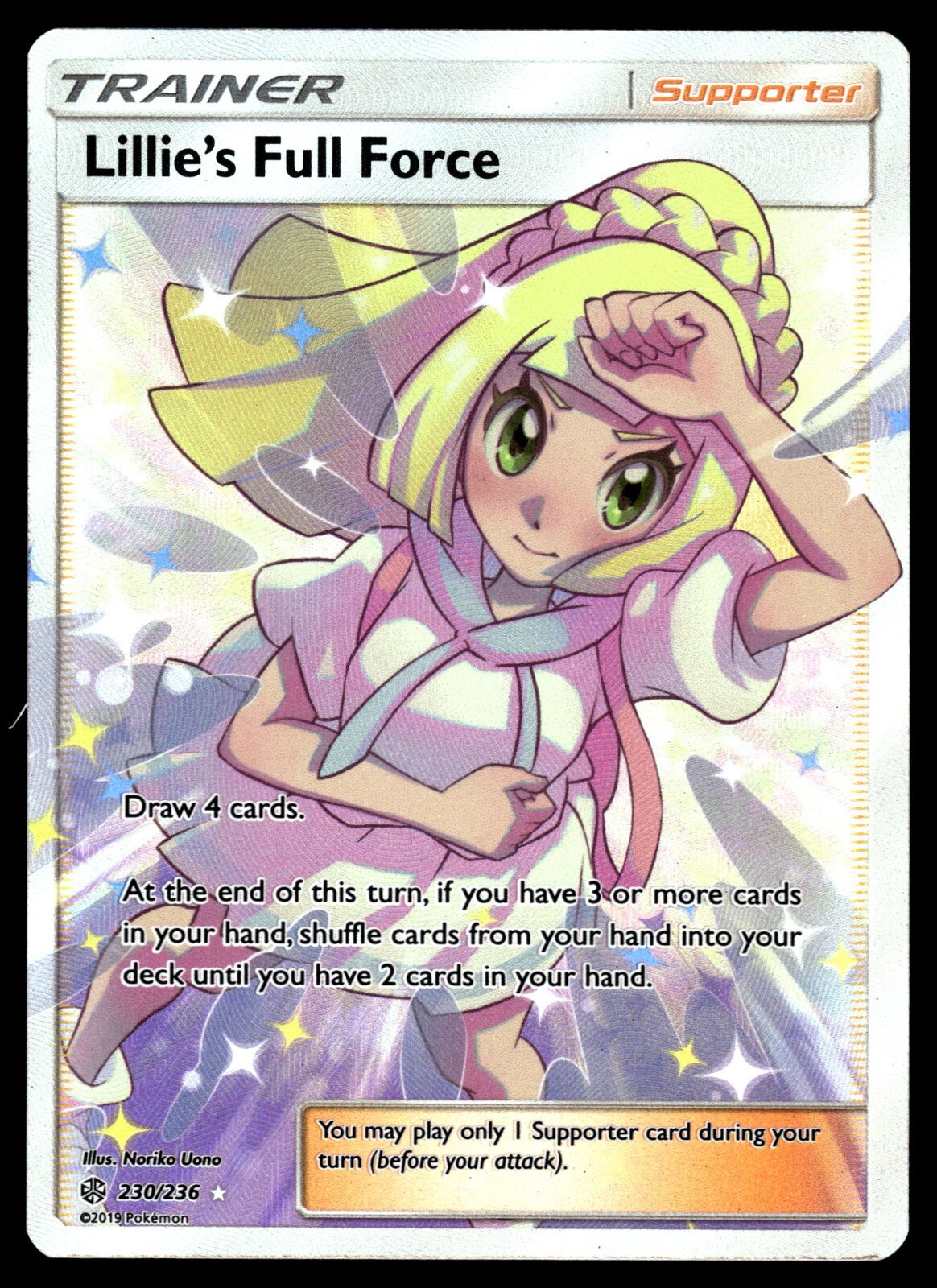 Pokémon TCG Lillie's Full Force Sun & Moon - Cosmic Eclipse 230/236 Holo NM