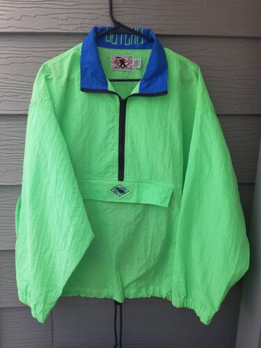 Vintage GOTCHA Surf Skate 1980s 1990s Pullover Neon Anorak Coat Jacket Size M - 第 1/7 張圖片