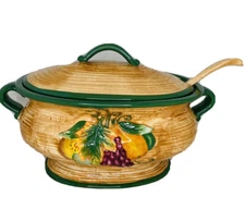 Cooks Club Vegetable Soup Tureen with Lid & Ladle 