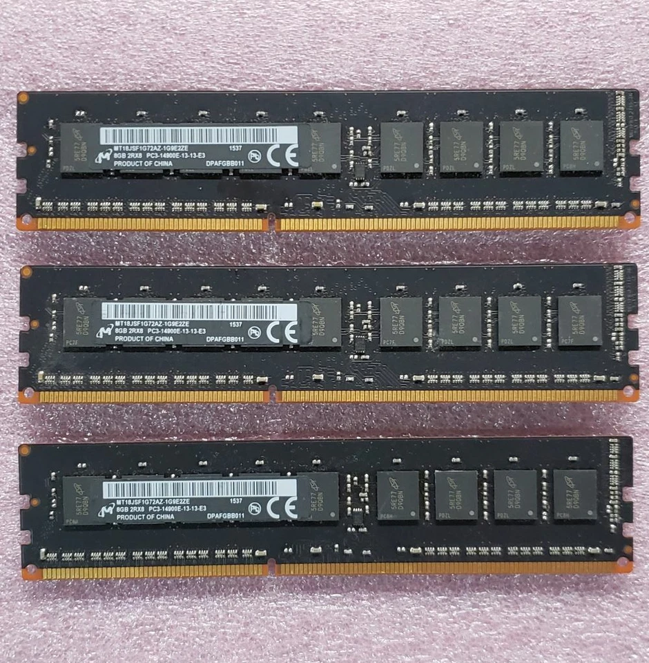 Micron / Apple Mac Pro 8GB DDR3 1866 ECC DIMM PC3-14900E MT18JSF1G72AZ-1G9E2ZE - Image 3 of 3