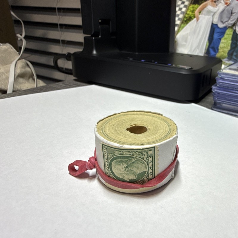 US Washington 1 Cent Green Stamp Coil Roll #486 - 326 Stamps, 21 Line Pairs