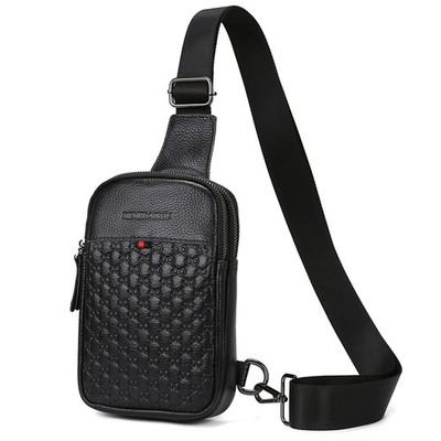 Mens Travel Genuine Leather Shoulder Small Messenger Bag Phone Purse