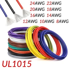 8/10/14/16/18/20/22/24 AWG Stranded Wire UL1015 Auto Equipment Cable 600V 105°C