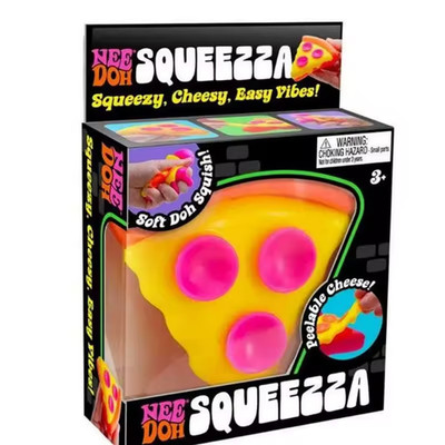NeeDoh Pizza Squishy Fidget Cube Stress Relief Sensory Squeeze Toy