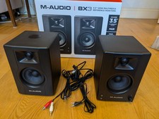M Audio BX3 active monitor speakers for home studio or hifi in original box