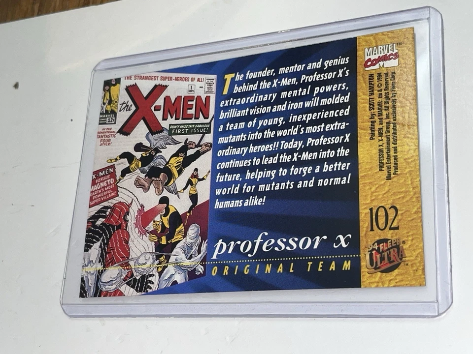 1994 MARVEL FLEER ULTRA X-MEN Professor X Card #102 - FREE SHIPPING - Image 2 of 2