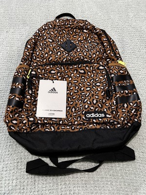 adidas Classic 3-Stripes Backpack Brown Cheetah Print